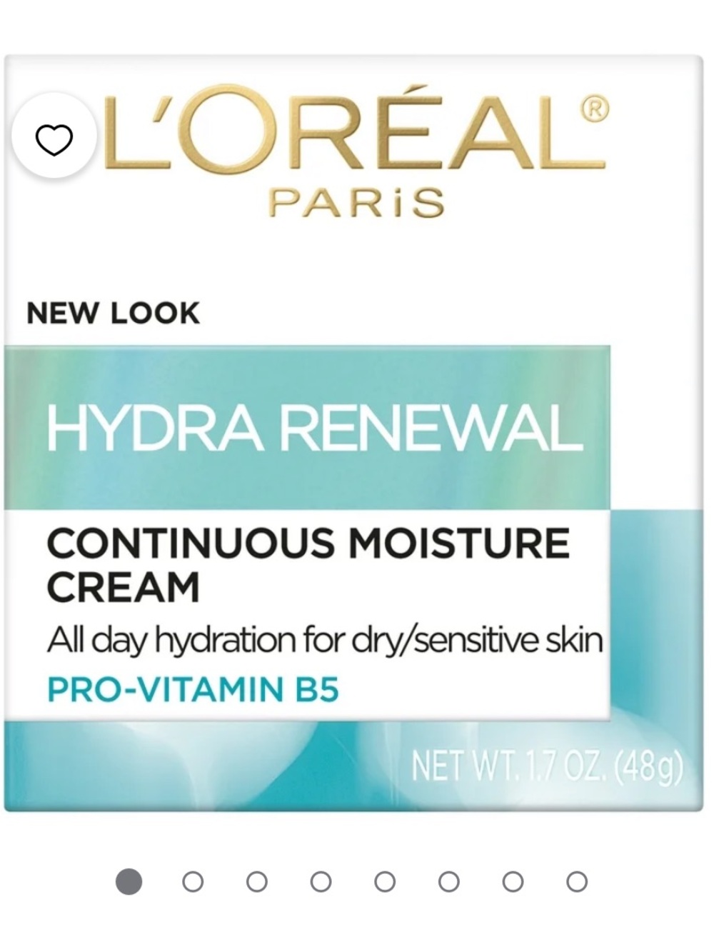 L'Oreal Hydra Renewal Continuous Moisture Cream - Aqua Blue